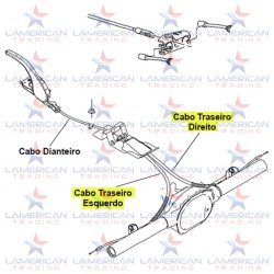 Parking Brake Cable Rear Left and Right  Ford Fusion 06/12
