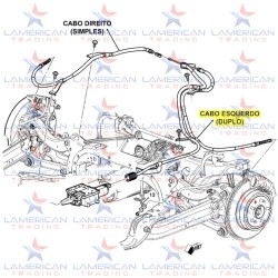 Rear Left Parking Brake Cable Chevrolet Captiva Sport 2012/2015 C661360