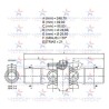 Junta de eje cardán doble MF / John Deere / New Holland 040658R1 / RCA101 / 033623
