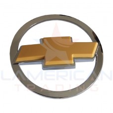 79-674D Chrome grille badge with gold appliqué